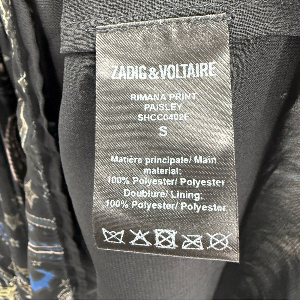 Zadig & Voltaire Rimana Paisley Mini Dress Sz S - Picture 9 of 10